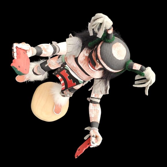 Vintage Clown Kachina Gary Largo Katsina Koshsare Hano Glutton with Watermelon - Picture 8 of 12